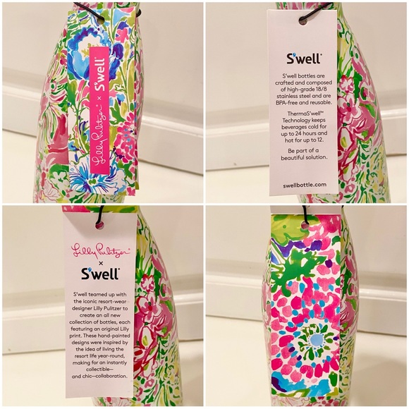 NWT Limited Edition Lilly Pulitzer x S’Well In The Groves 17 Oz Beverage Bottle - Picture 6 of 7